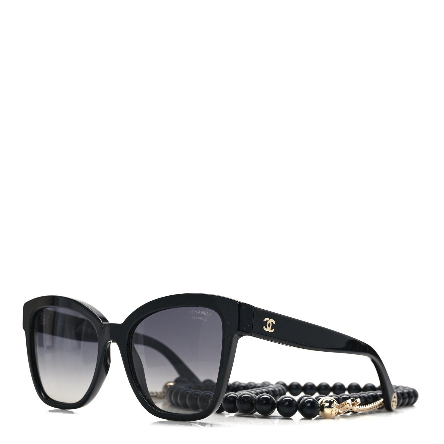 Chanel Acetate Chain Square Sunglasses 5487-A Black 1 of 8