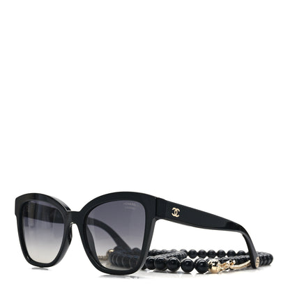 Chanel Acetate Chain Square Sunglasses 5487-A Black 1 of 8