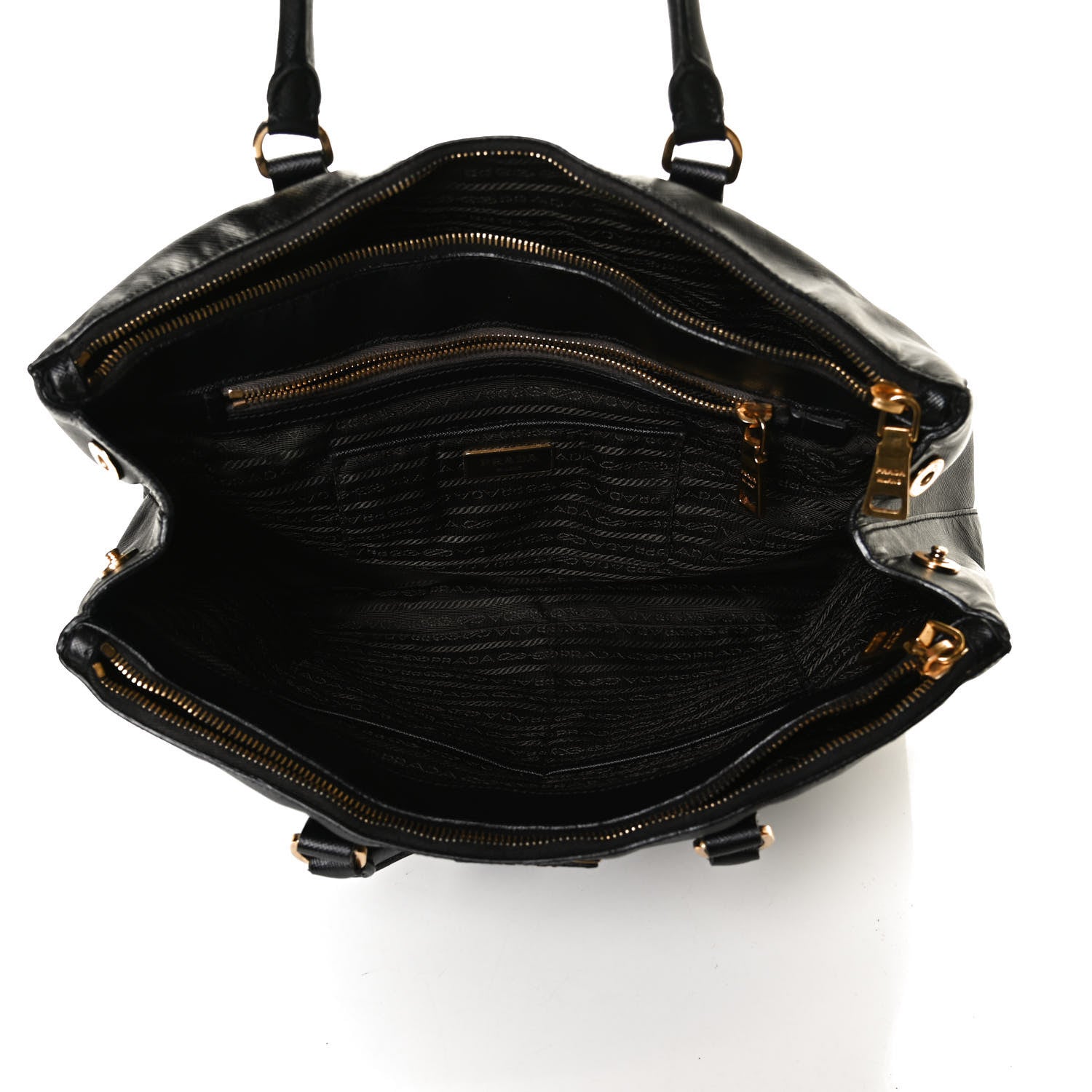 Prada Saffiano Medium Galleria Double Zip Tote Black 5 of 11