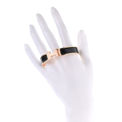 Hermes Enamel Narrow Clic Clac H Bracelet PM Black 2 of 8