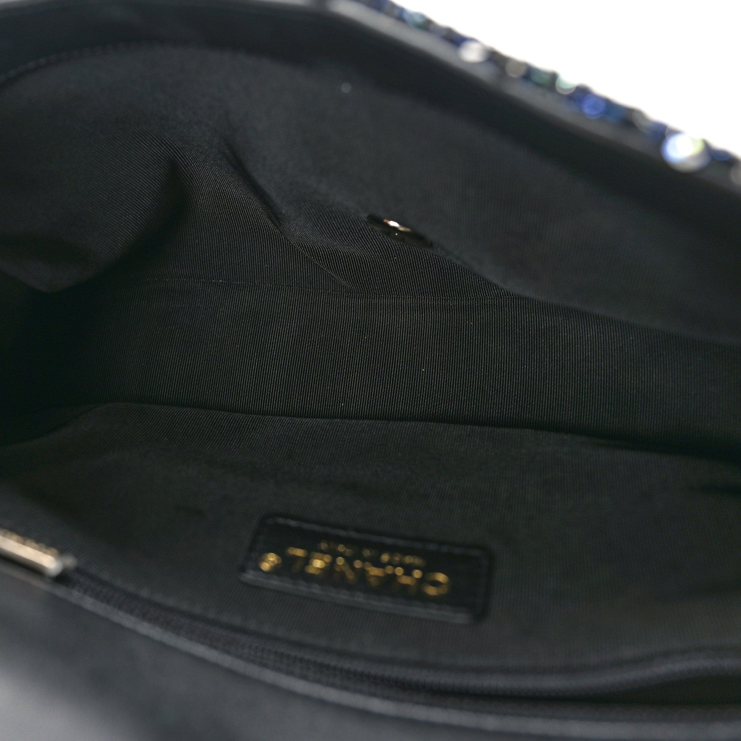Chanel Tweed Medium Pearl Handle Flap Black Ecru 5 of 10