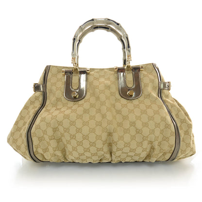 Gucci Monogram Pop Bamboo Top Handle Tote 1 of 9