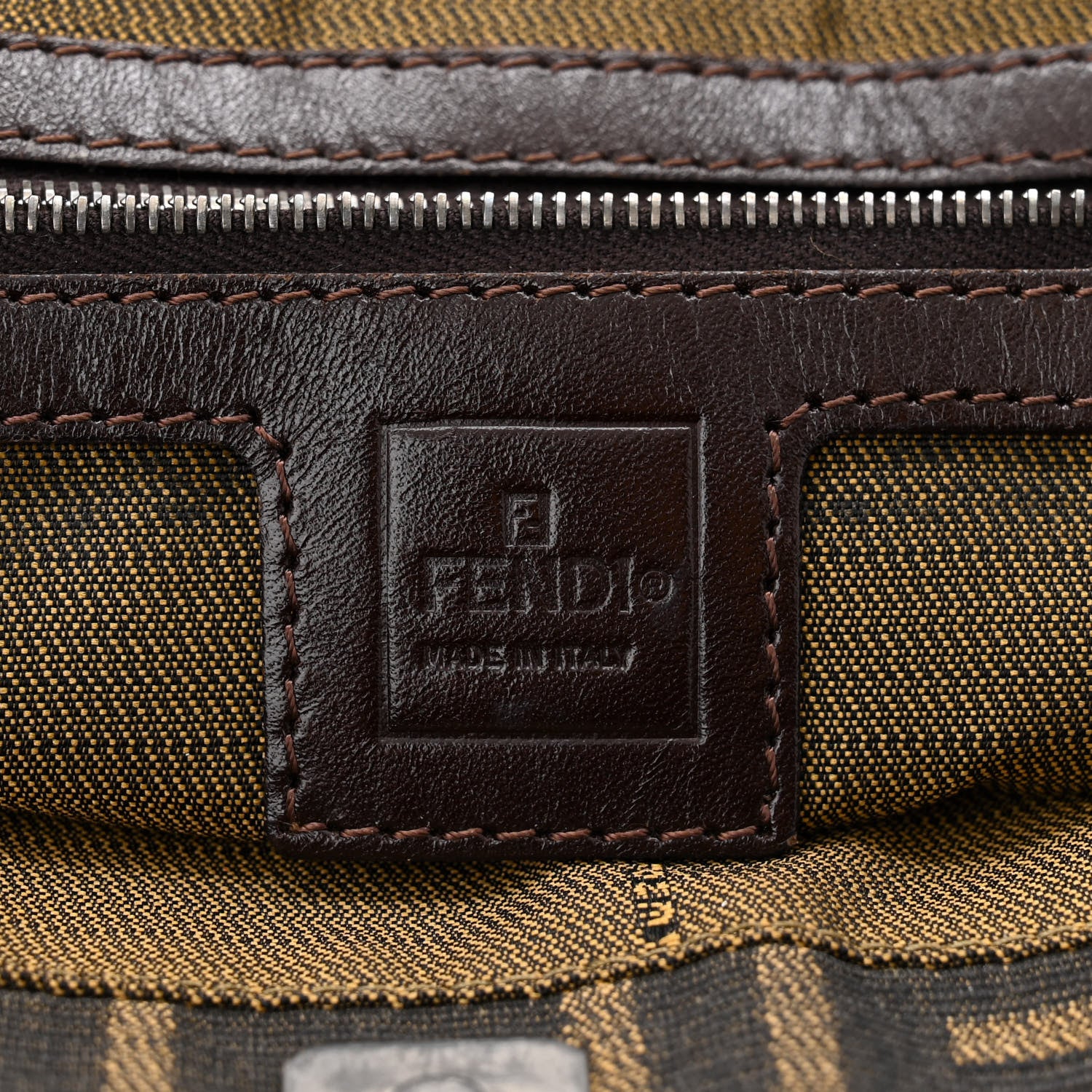 Fendi Zucca Top Handle Tote Tobacco 6 of 9