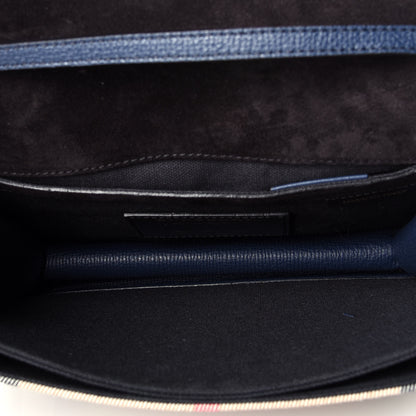 Burberry Derby Calfskin House Check Small Macken Crossbody Bag Ink Blue 5 of 9