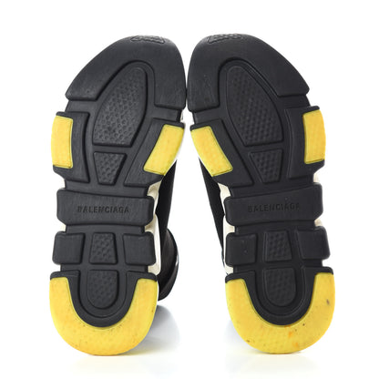 Balenciaga Neoprene Knit Mens Speed Cuffed Sneakers 40 Black White Yellow Fluo 5 of 7