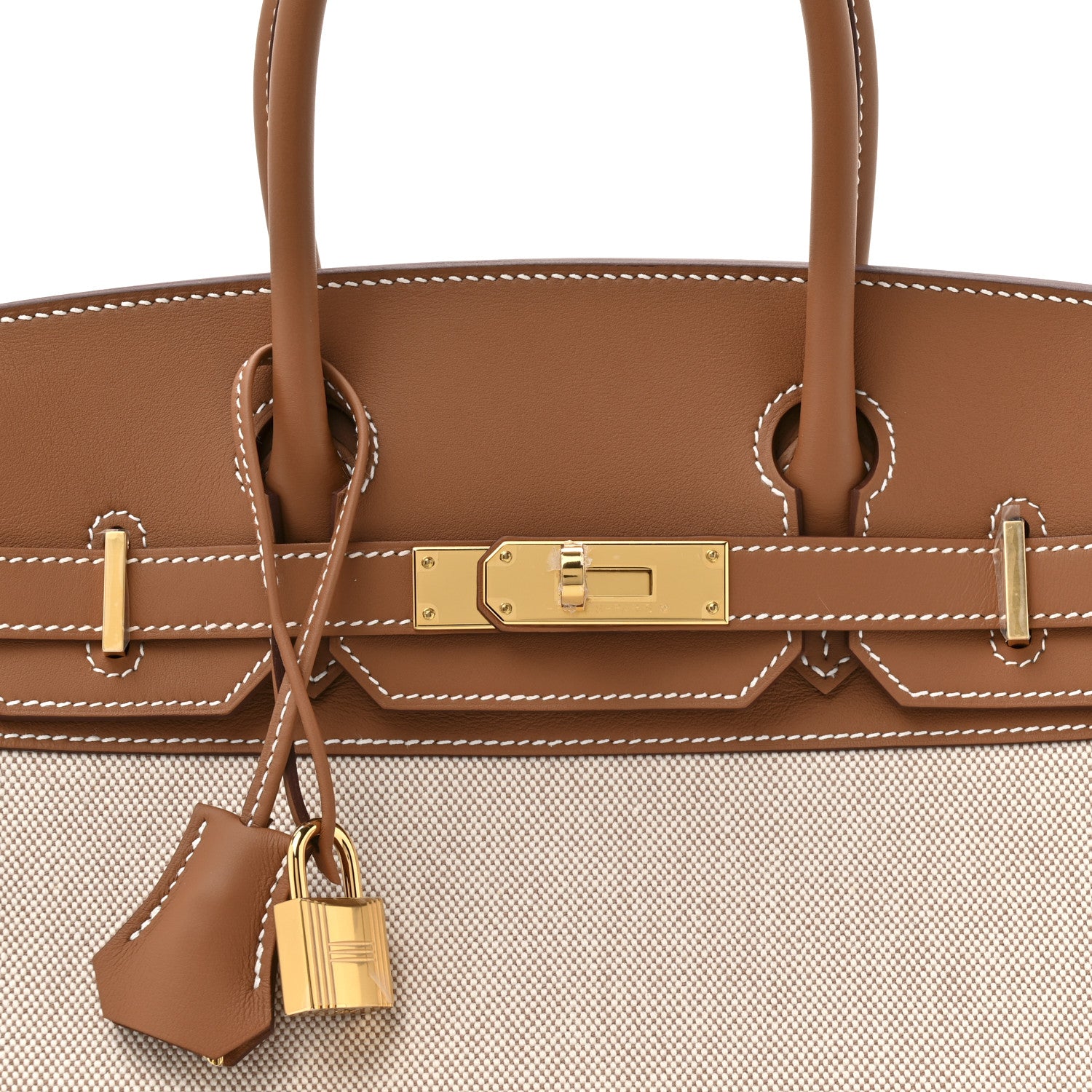 Hermes Toile Swift Birkin 30 Gold 8 of 11