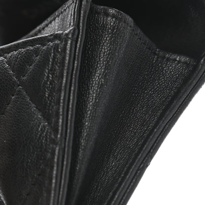 Chanel Lambskin Quilted Flap Card Holder Black 10 of 13