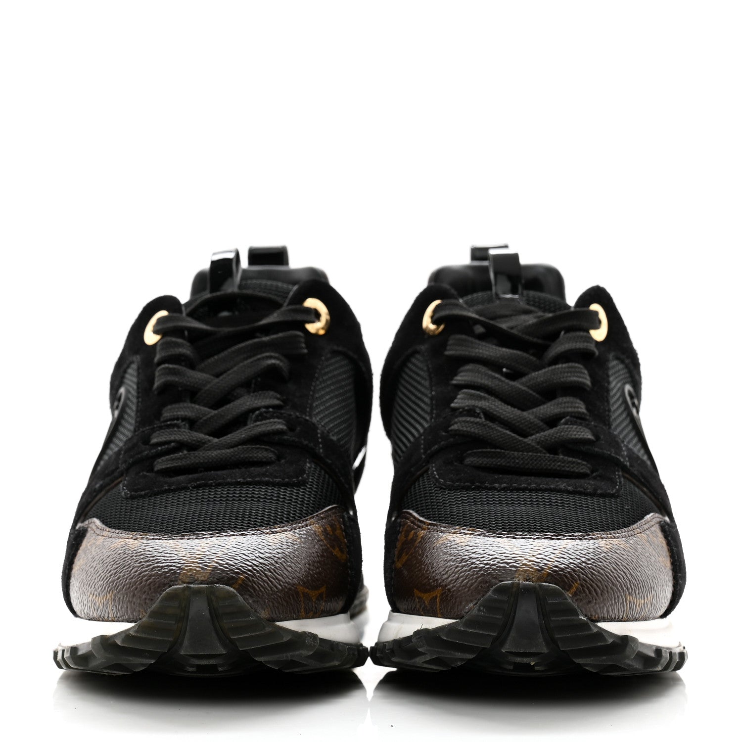 Louis Vuitton Suede Monogram Run Away Sneakers 38 Black 2 of 10