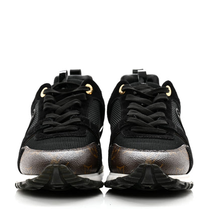 Louis Vuitton Suede Monogram Run Away Sneakers 38 Black 2 of 10