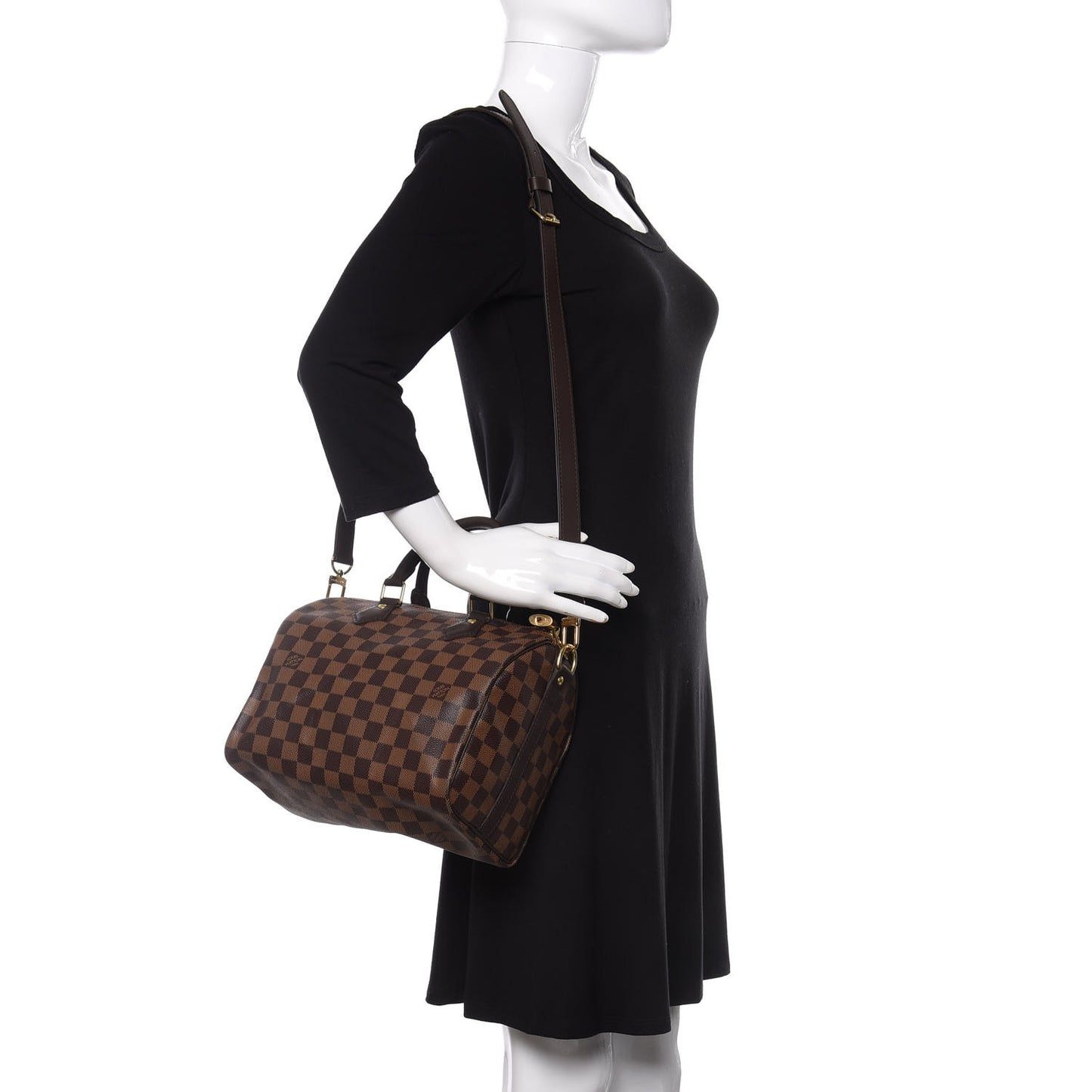 Damier Ebene Speedy Bandouliere 25