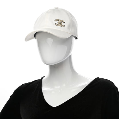 Chanel Cotton Sequin CC Cap Hat Ivory 2 of 8