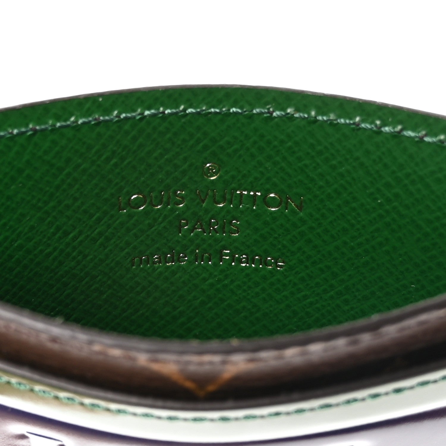 Louis Vuitton Monogram Calfskin Simple Card Holder Blue Green 6 of 6