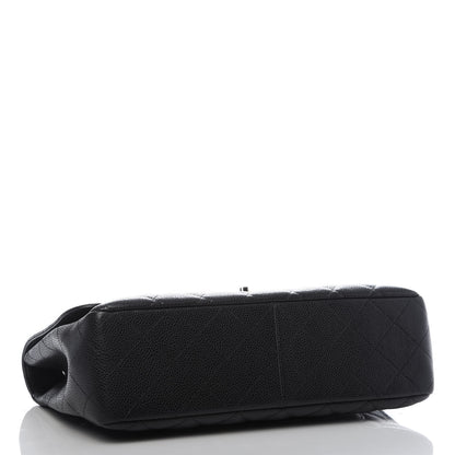 Chanel Caviar Quilted Jumbo Single Flap Black 4 of 10