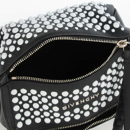 Givenchy Calfskin Studded Pandora Wristlet Black 5 of 7