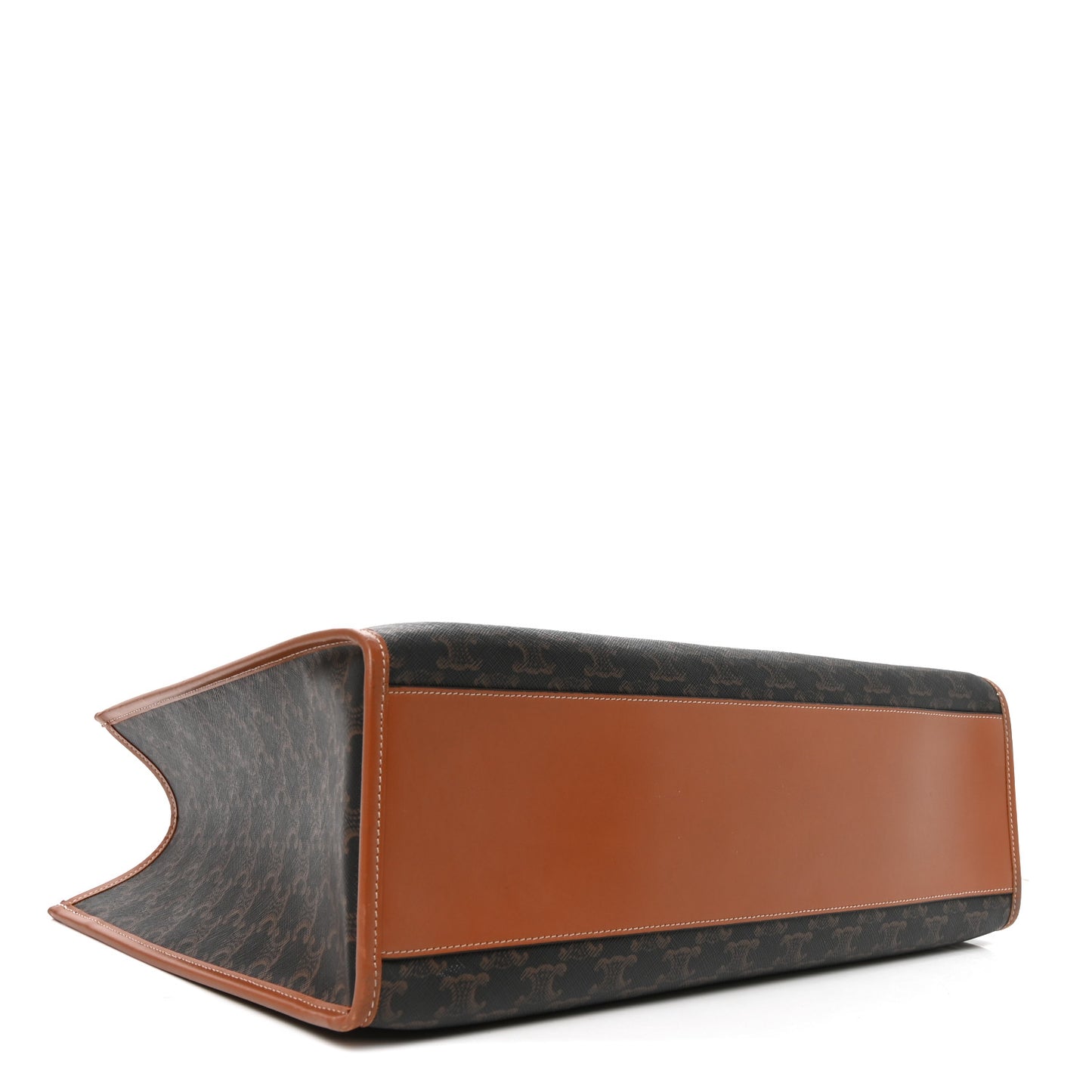 Triomphe Canvas Calfskin Horizontal Cabas Tan