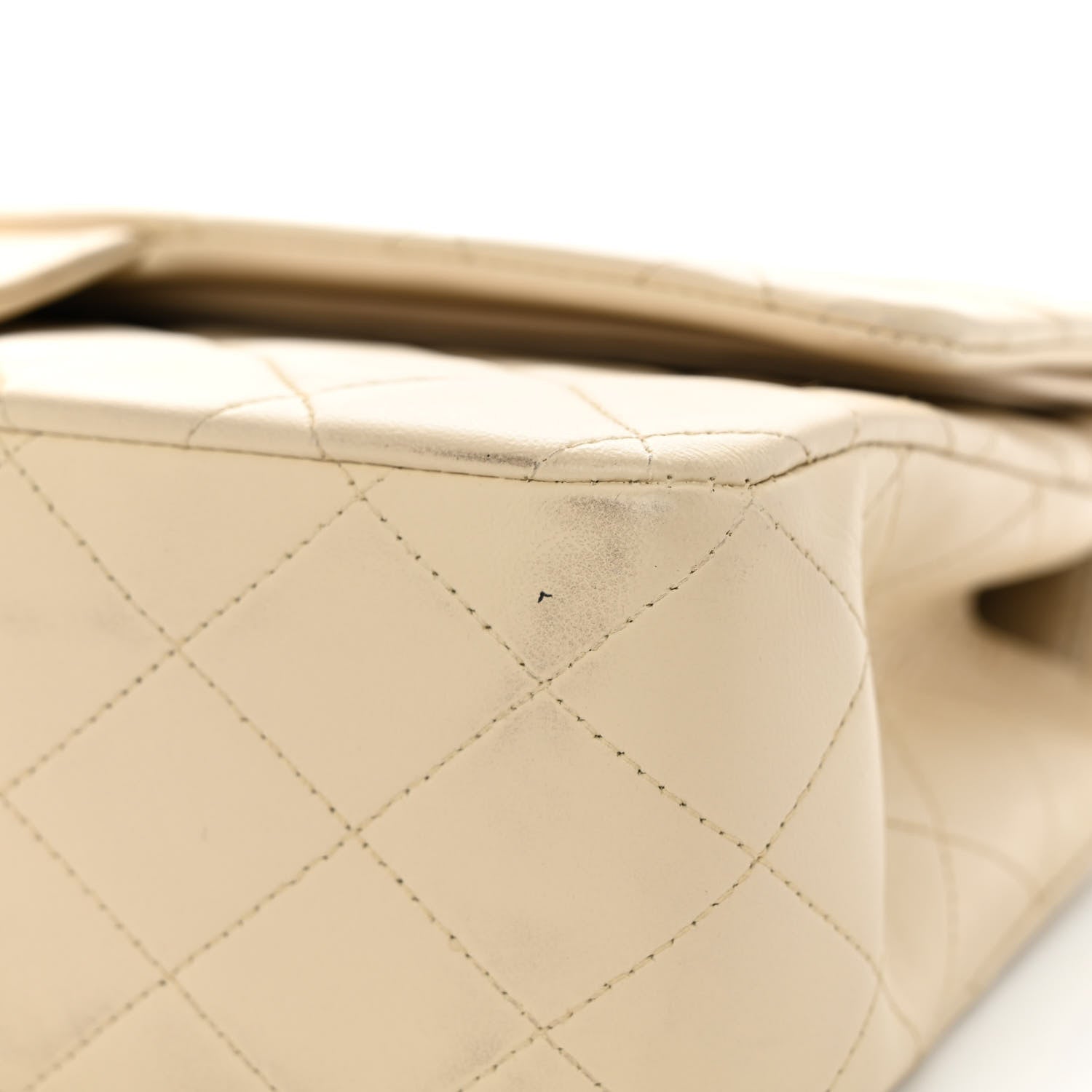 Chanel Lambskin Quilted Medium Double Flap Beige 11 of 12