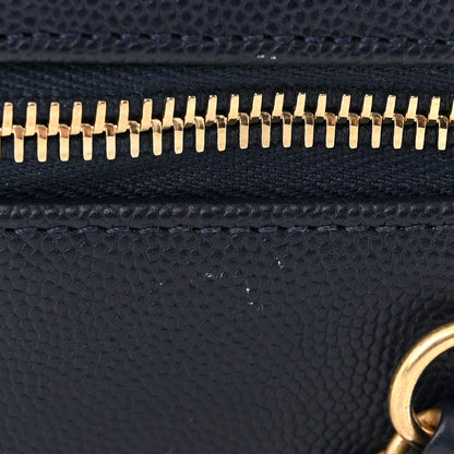 Chanel Caviar Quilted Small CC Filigree Vanity Case Navy 11 of 13