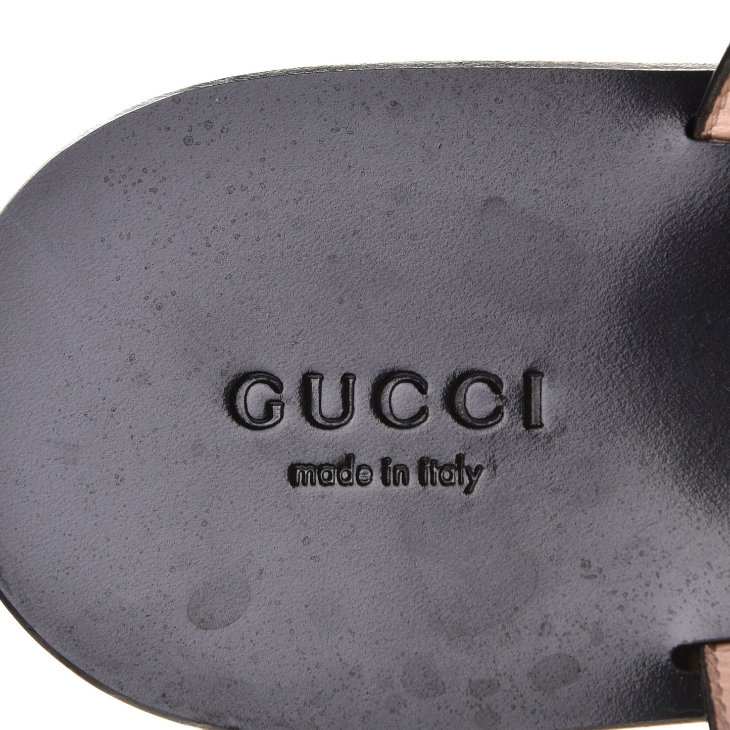 Calfskin GG Marmont Thong Sandals 38 Black