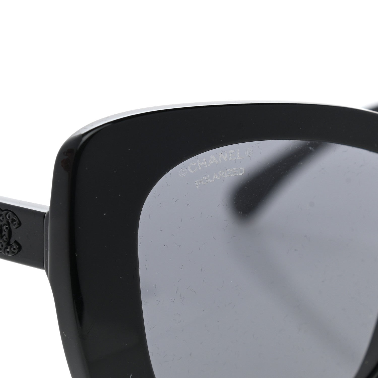 Chanel Acetate Strass Polarized Square Sunglasses 5422-B Black 7 of 8