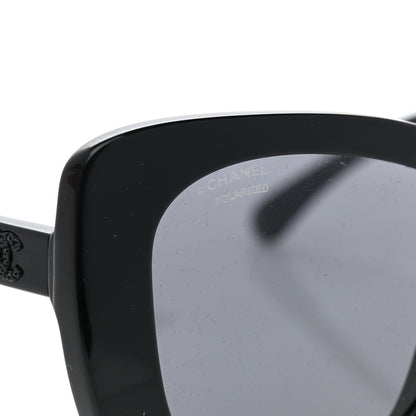 Chanel Acetate Strass Polarized Square Sunglasses 5422-B Black 7 of 8