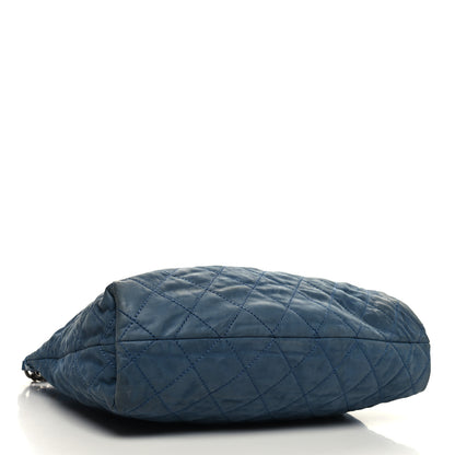 Chanel Iridescent Calfskin Quilted Daily Hobo Blue 4 of 12