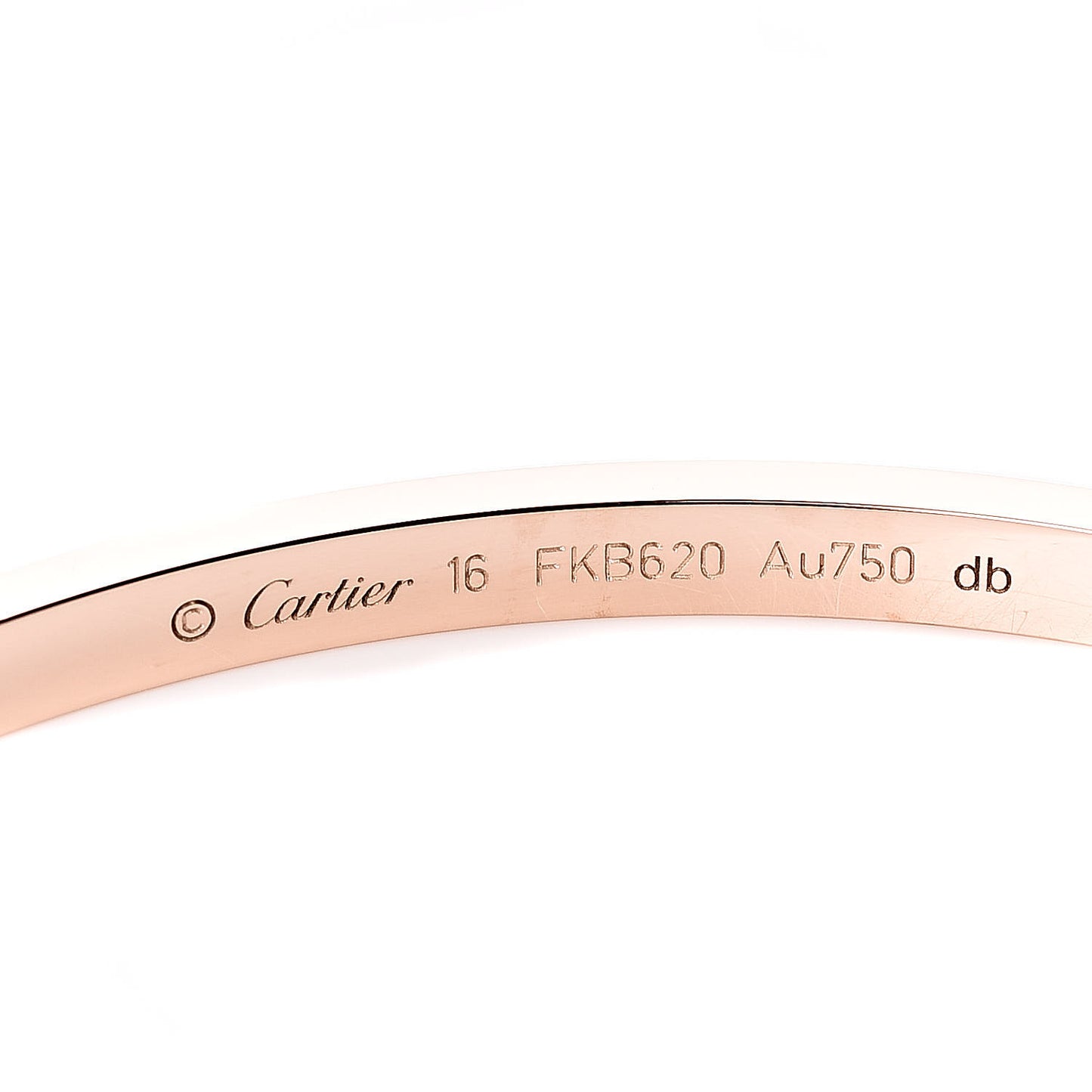 18K Pink Gold Small LOVE Bracelet 16