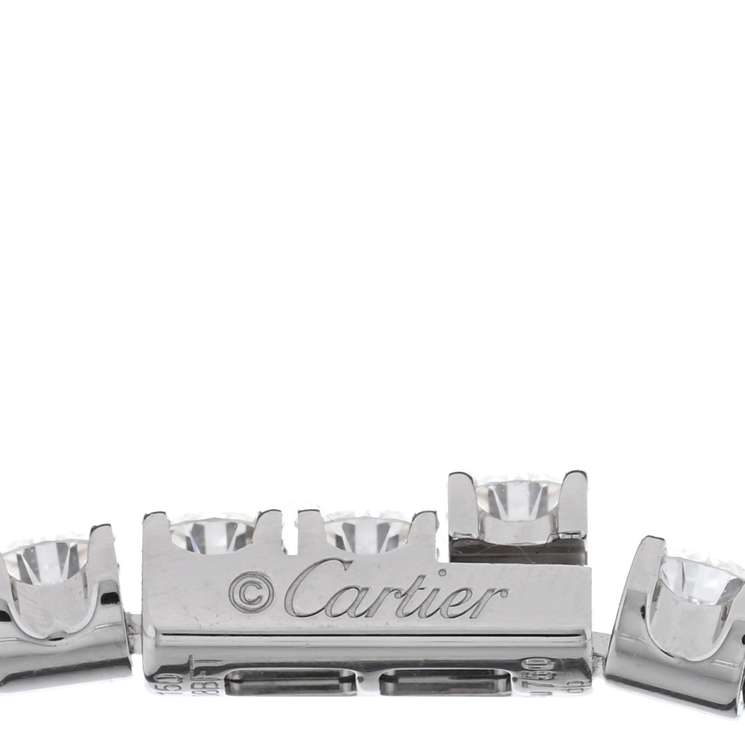 Cartier 18K White Gold Diamond 2.70ctw Lignes Essentielles Bracelet 3 of 4