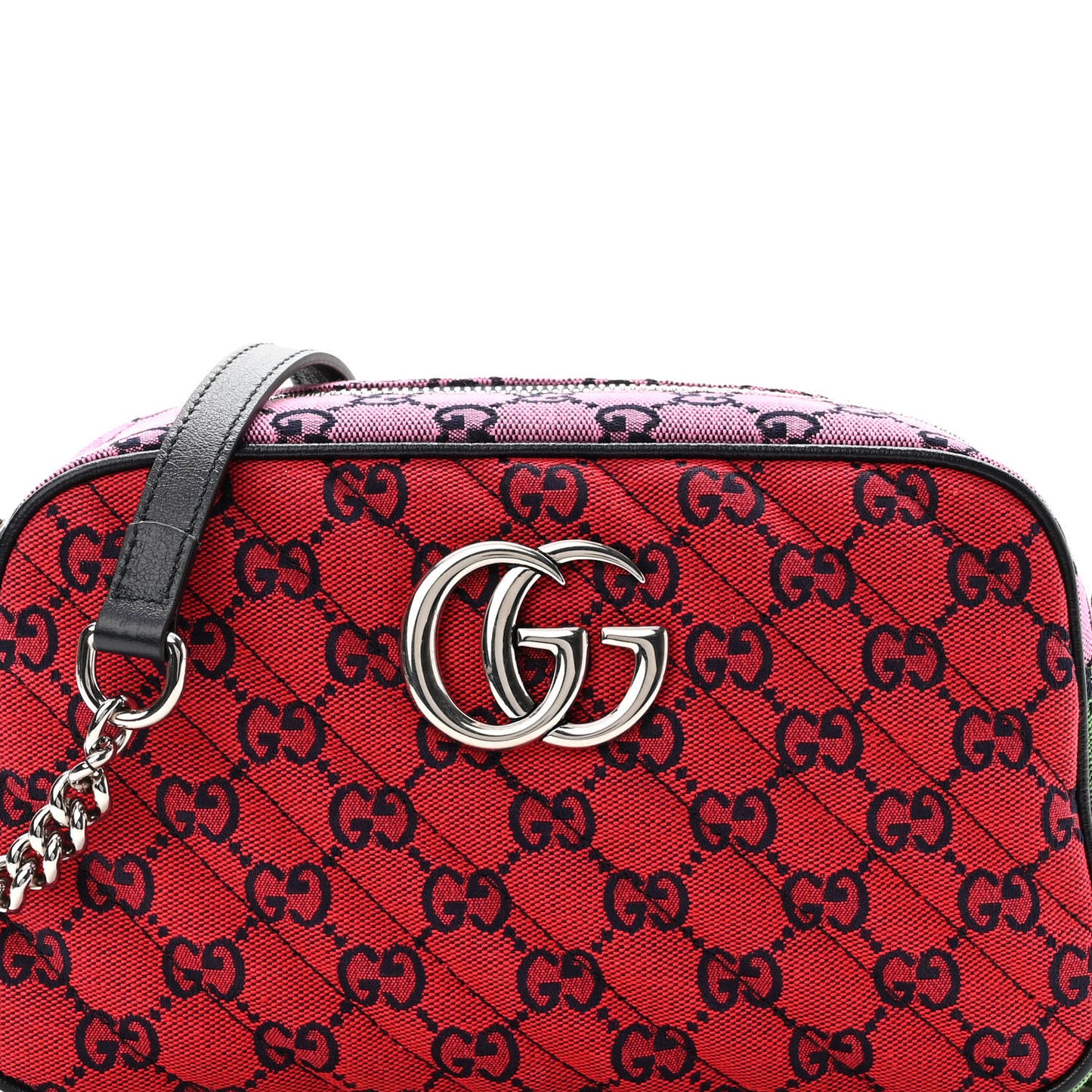 Monogram Multicolor Matelasse Diagonal Small GG Marmont Chain Shoulder Bag Red Blue Yellow Green Pink