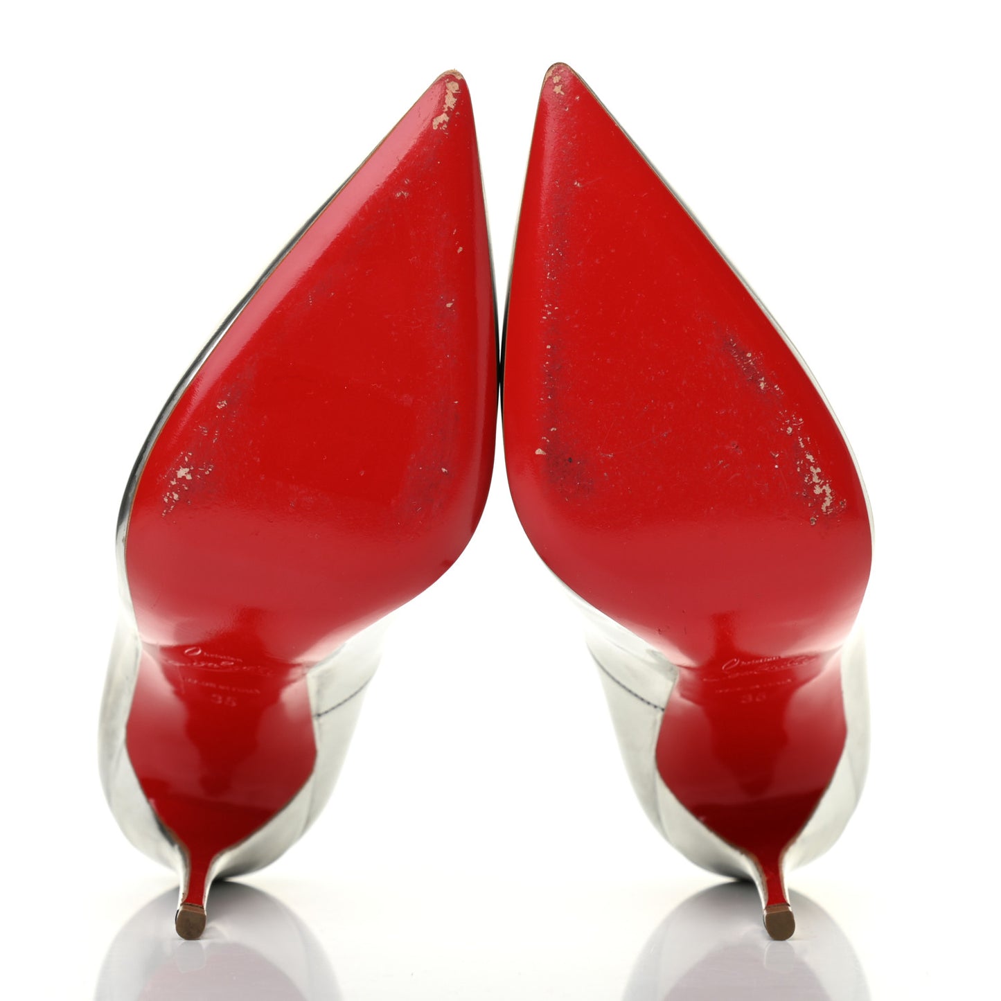 Metallic Calfskin So Kate 120 Pumps 35 Silver
