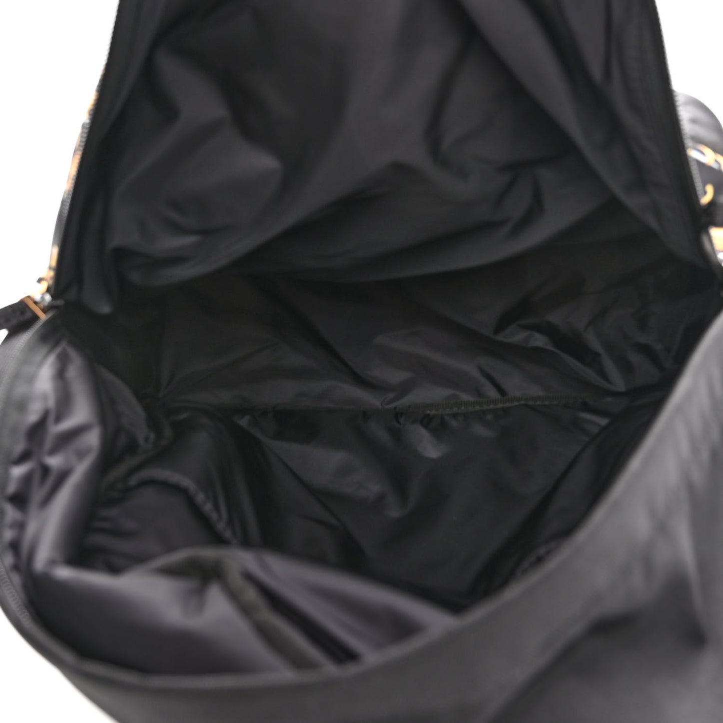 Nylon Barocco Signature Print Backpack Black