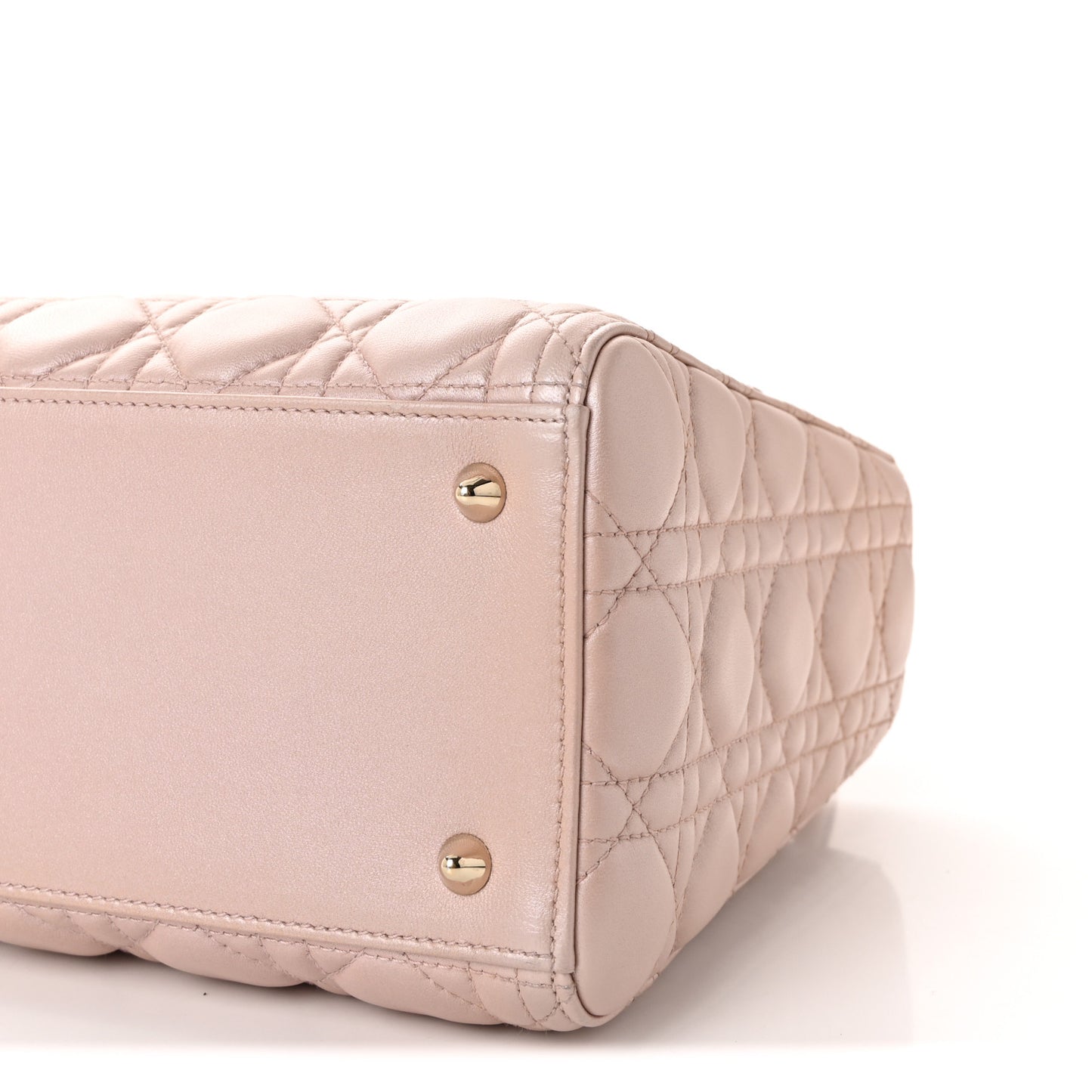 Pearly Lambskin Cannage Medium Lady Dior Lotus
