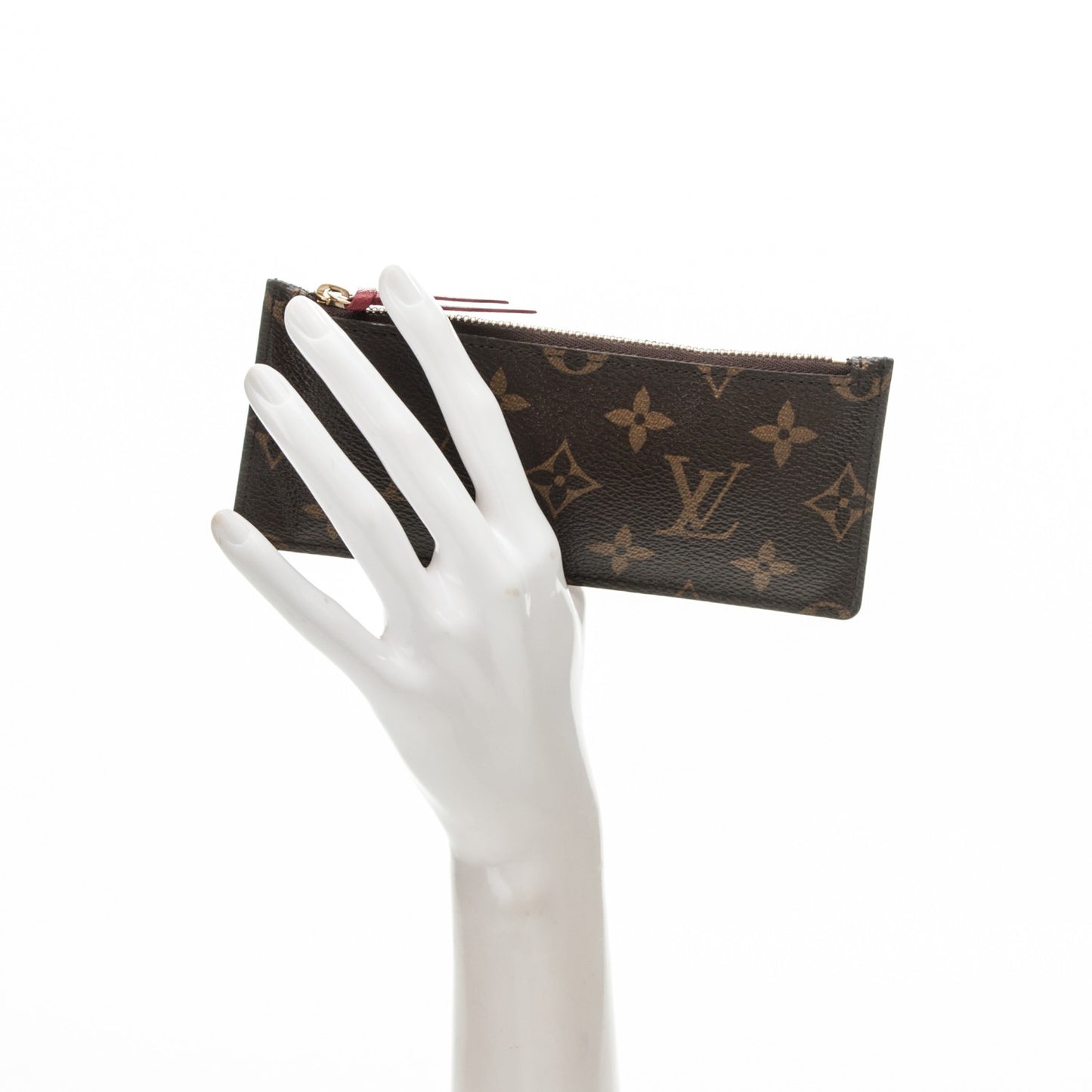 Monogram Josephine Wallet Zippered Insert Fuchsia