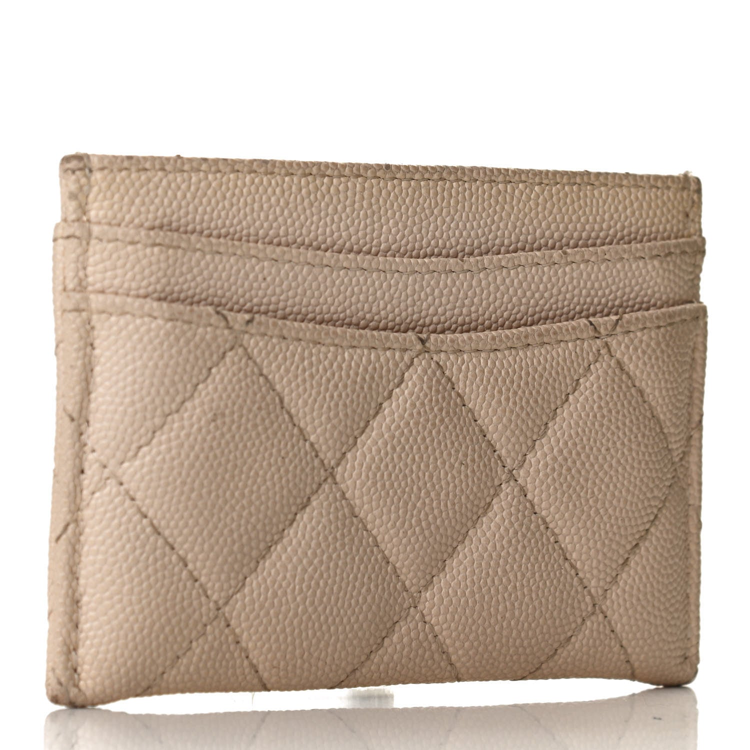 Chanel Caviar Quilted Card Holder Light Beige 4 of 12