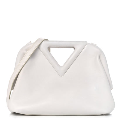 Bottega Veneta Calfskin Small The Point Triangle Bag Chalk 1 of 10