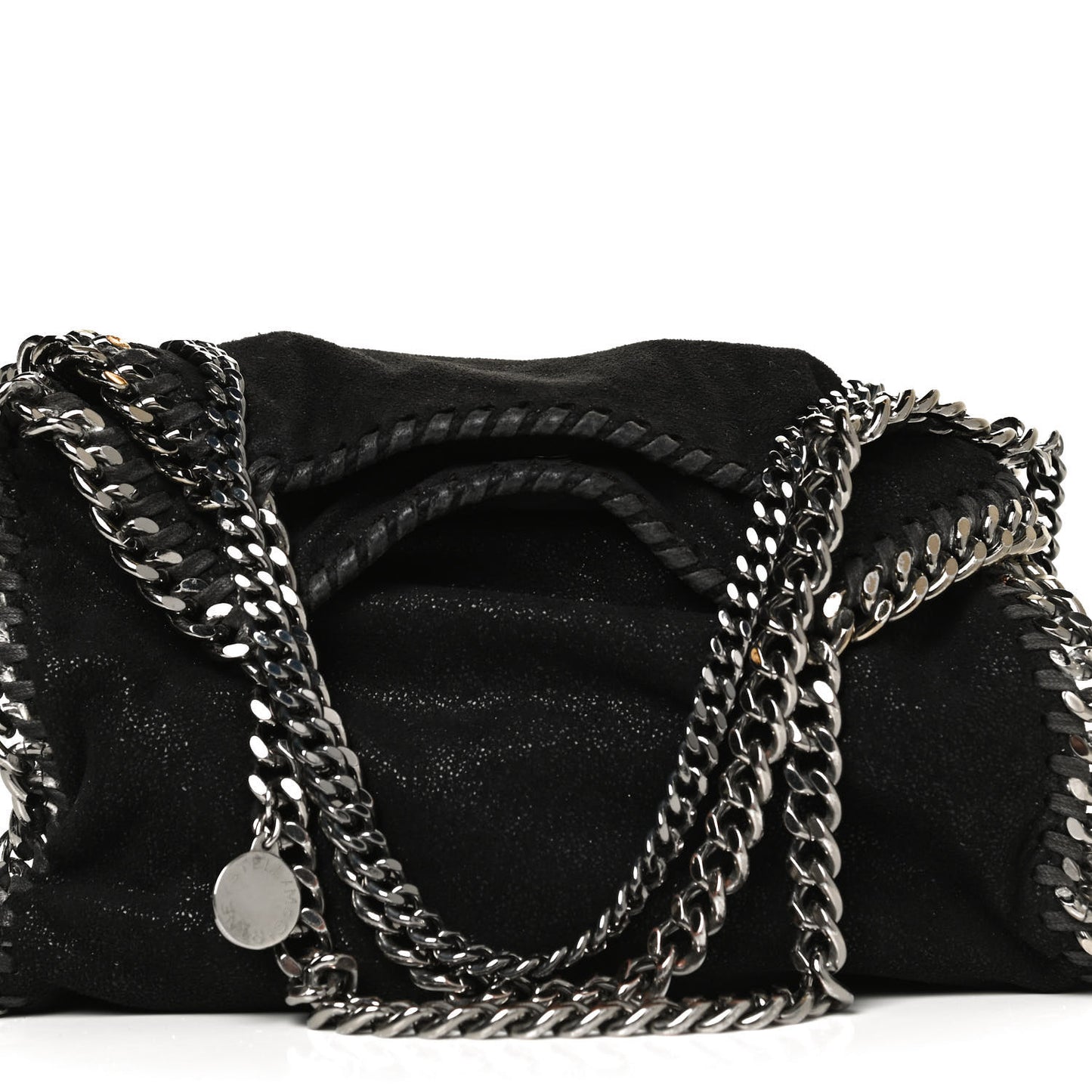 Shaggy Deer Mini Falabella Fold Over Tote Black