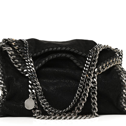 Stella McCartney Shaggy Deer Mini Falabella Fold Over Tote Black 7 of 11