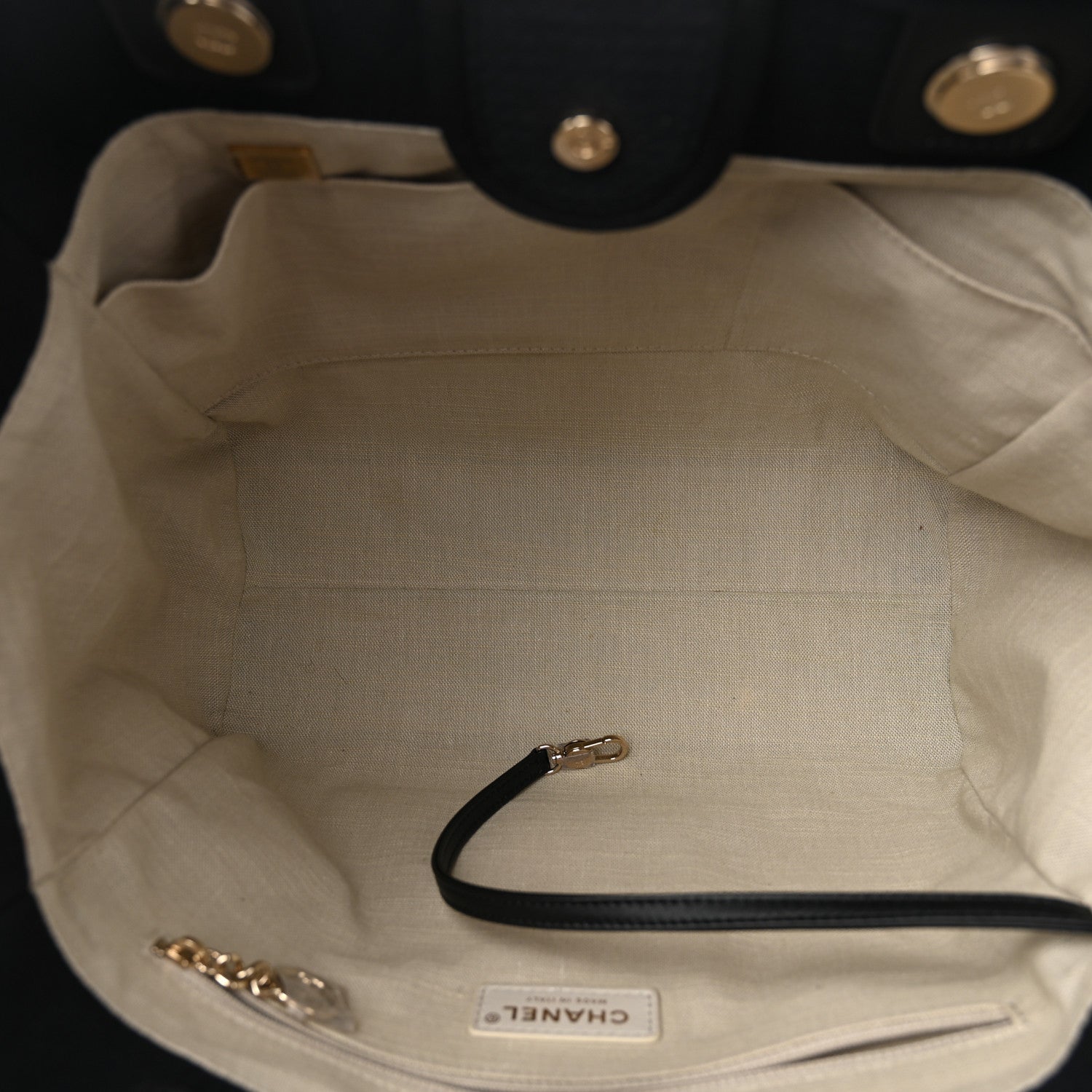 Chanel Mixed Fibers Small Deauville Tote Black 6 of 12