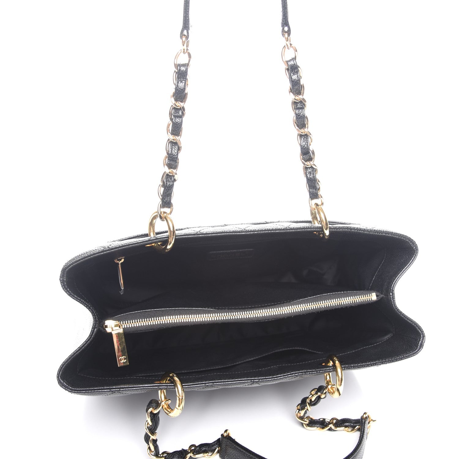 Chanel Caviar Quilted Grand Shopping Tote GST Black 5 of 8