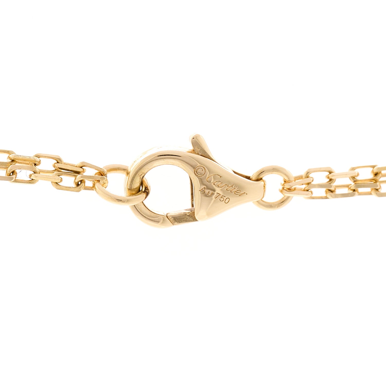 Cartier 18K Yellow Gold 2 Diamond LOVE Necklace 4 of 5