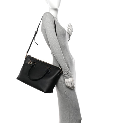 Gucci Dollar Calfskin GG Charm Satchel Black 2 of 11