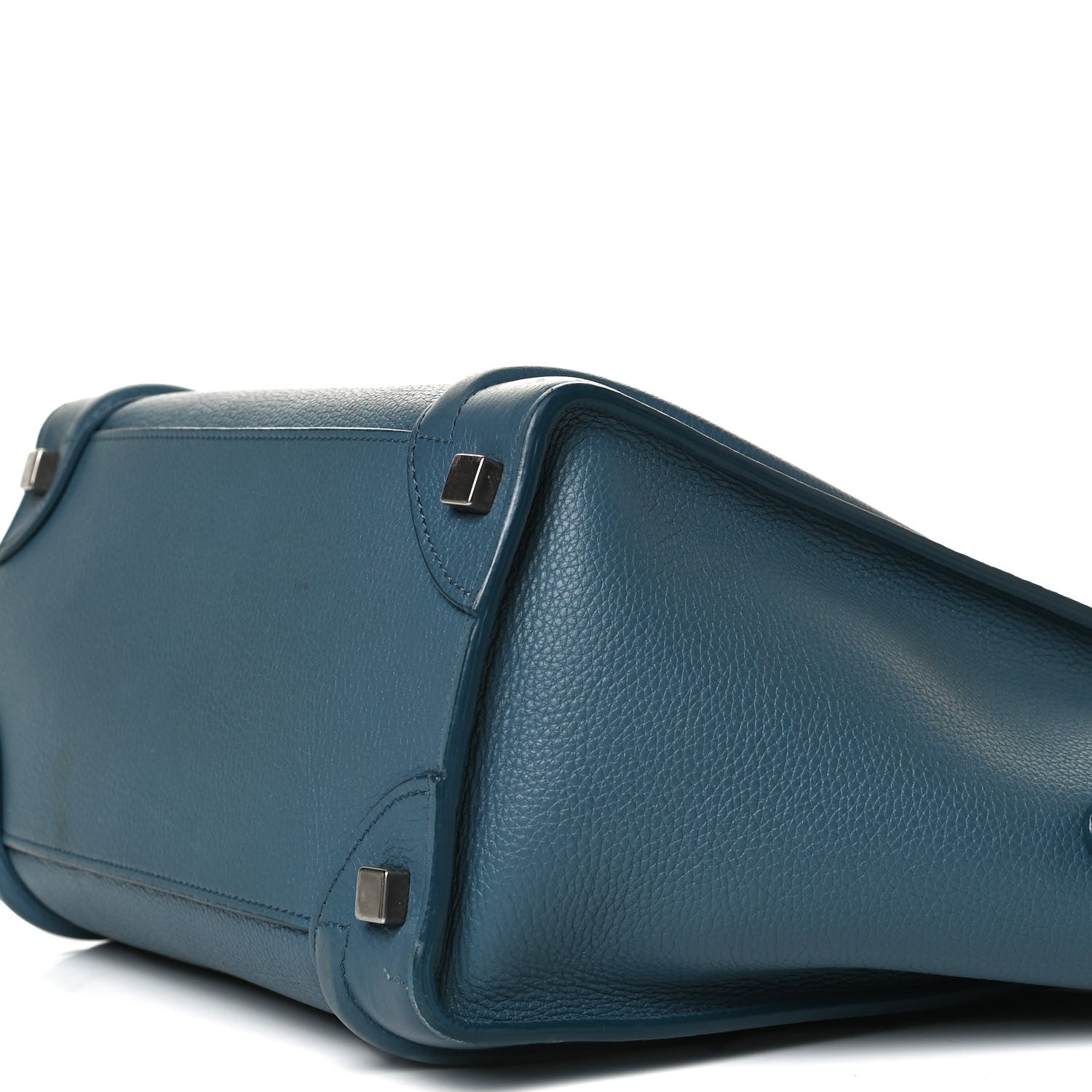 Celine Drummed Calfskin Micro Luggage Slate 10 of 15