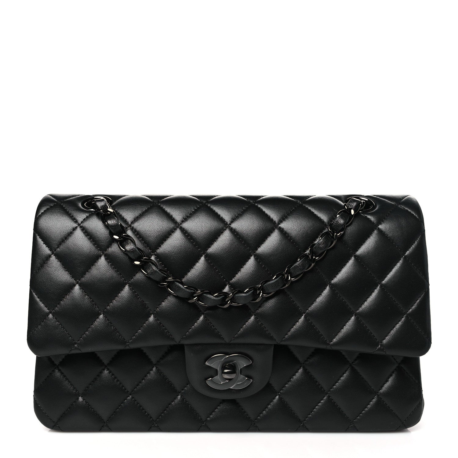 Chanel Lambskin Quilted Medium Double Flap So Black 1 of 11
