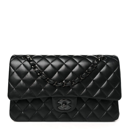 Chanel Lambskin Quilted Medium Double Flap So Black 1 of 11