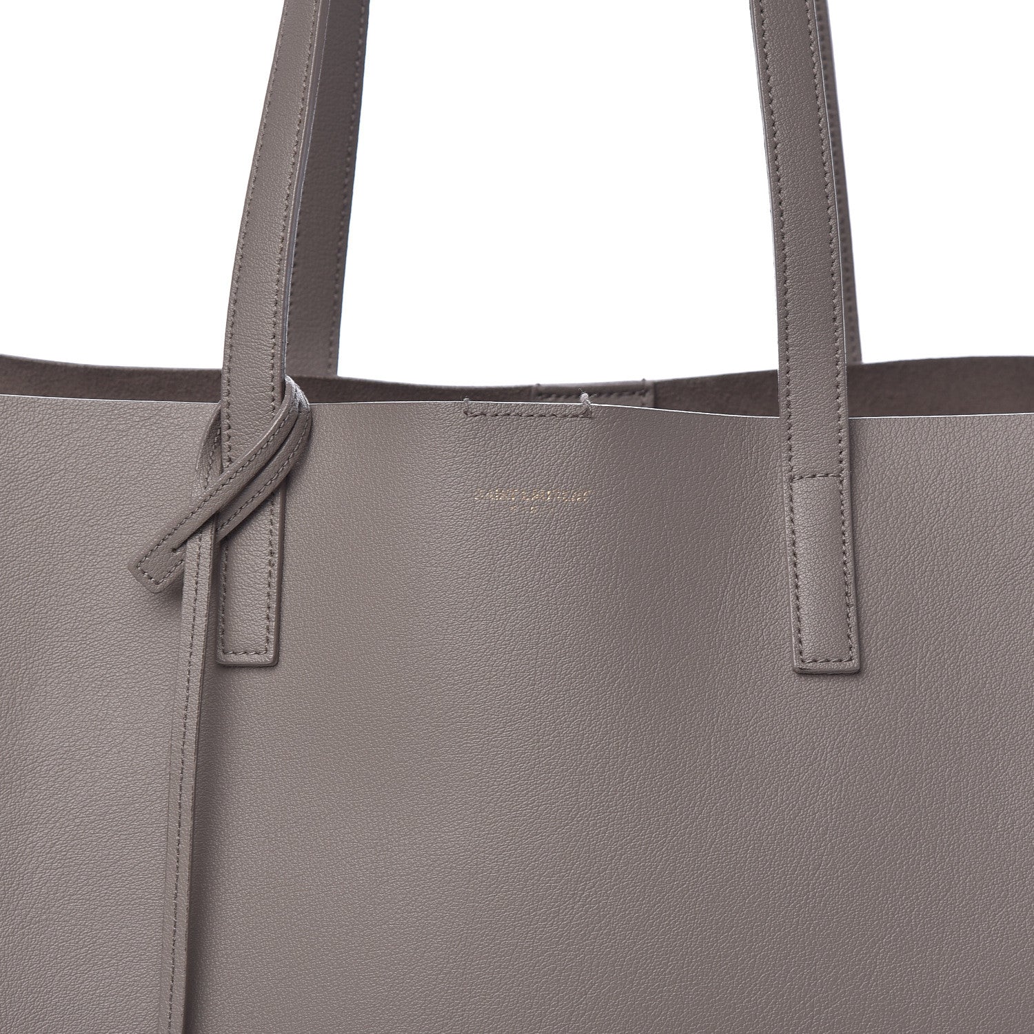 Saint Laurent Calfskin Large Shopping Tote Fog 11 of 12