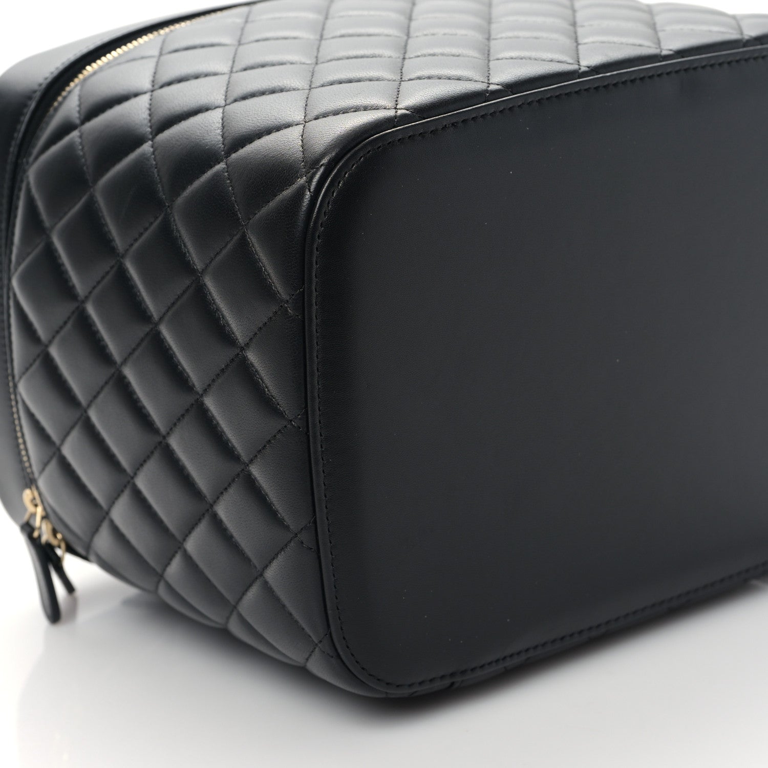 Chanel Lambskin Quilted Large Vanity Pouch Black 8 of 9