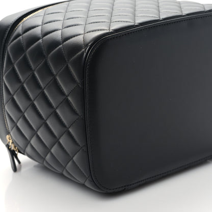 Chanel Lambskin Quilted Large Vanity Pouch Black 8 of 9
