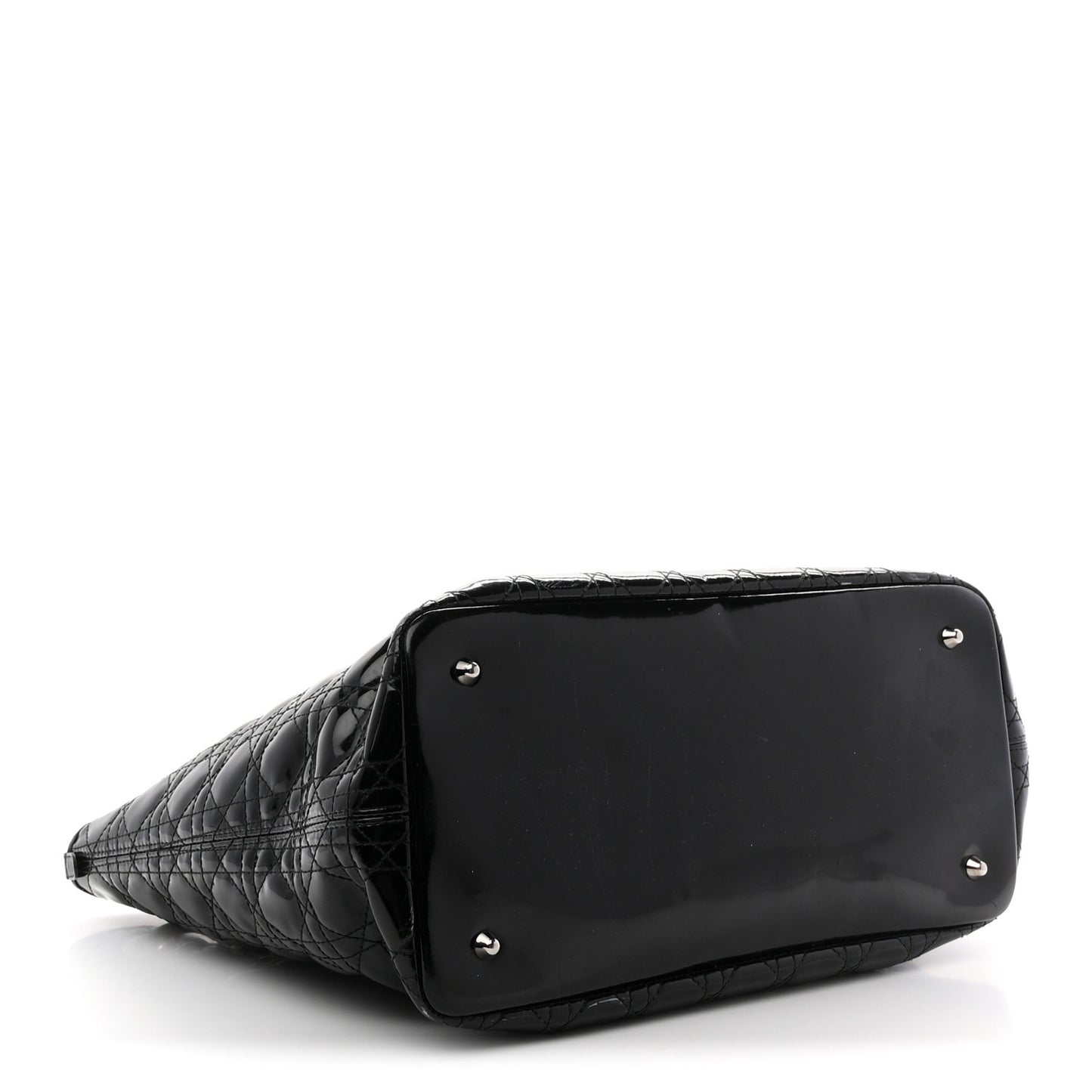Patent Cannage Medium Panarea Tote Black