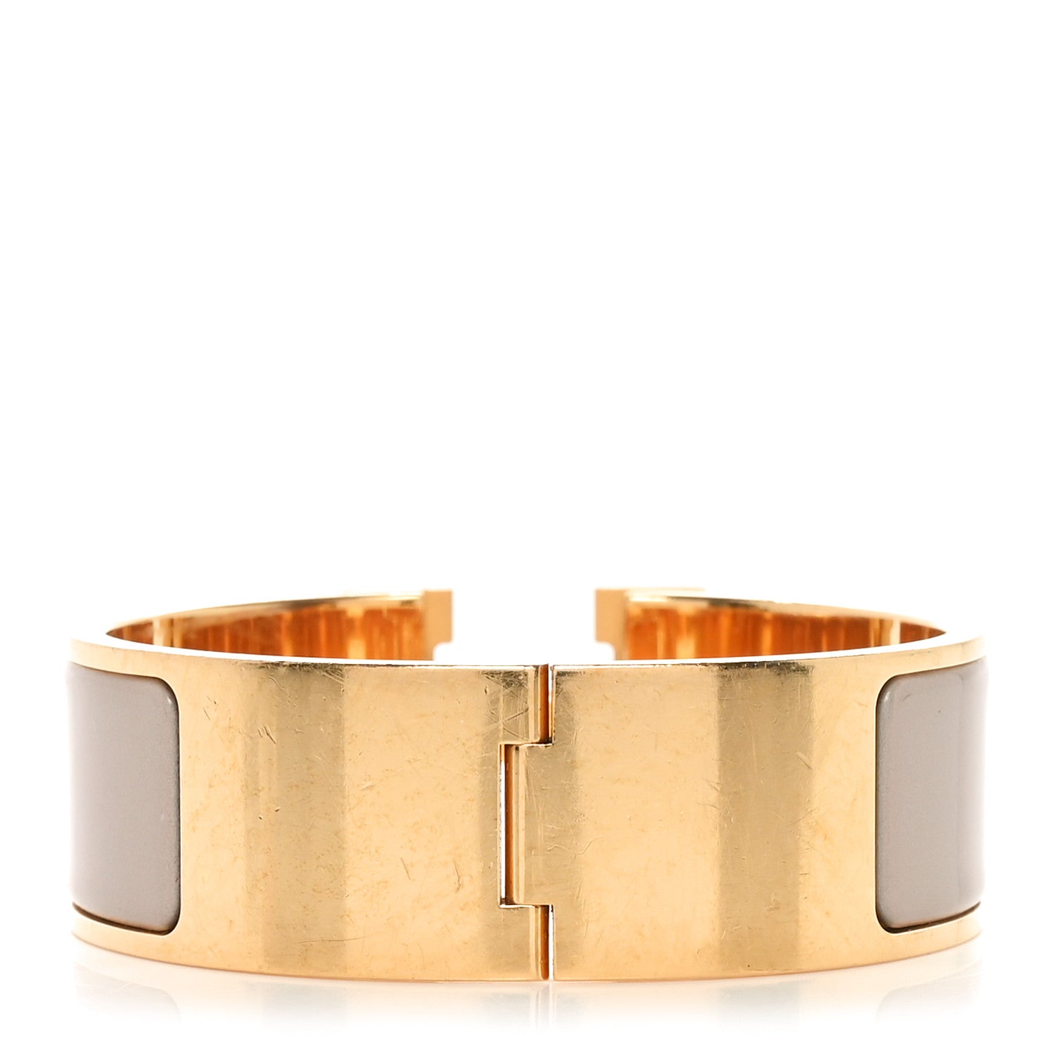 Hermes Enamel Wide Clic Clac H Bracelet PM Marron Glace 3 of 4