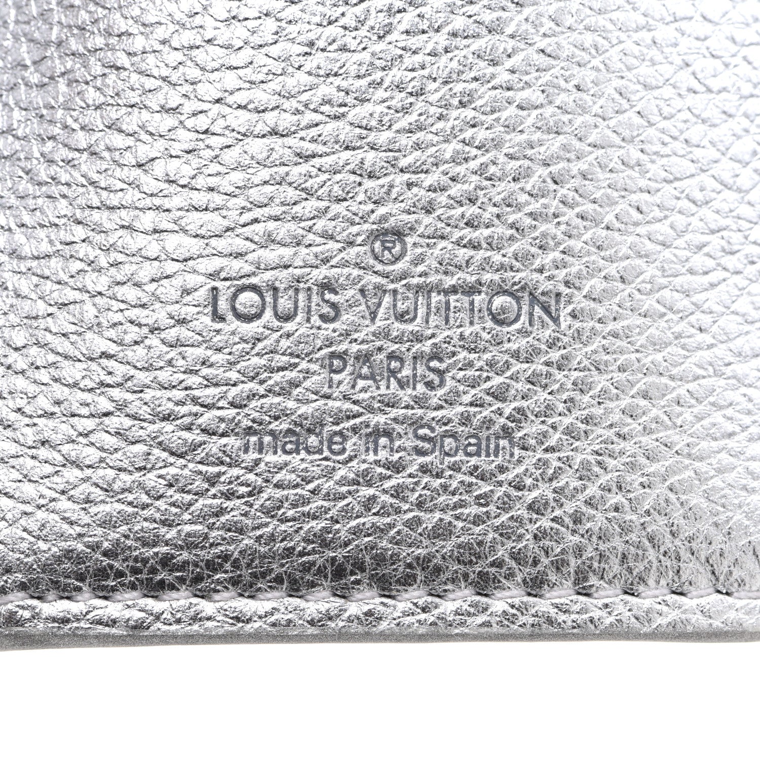 Louis Vuitton Metallic Calfskin Lockmini Wallet Silver 6 of 6