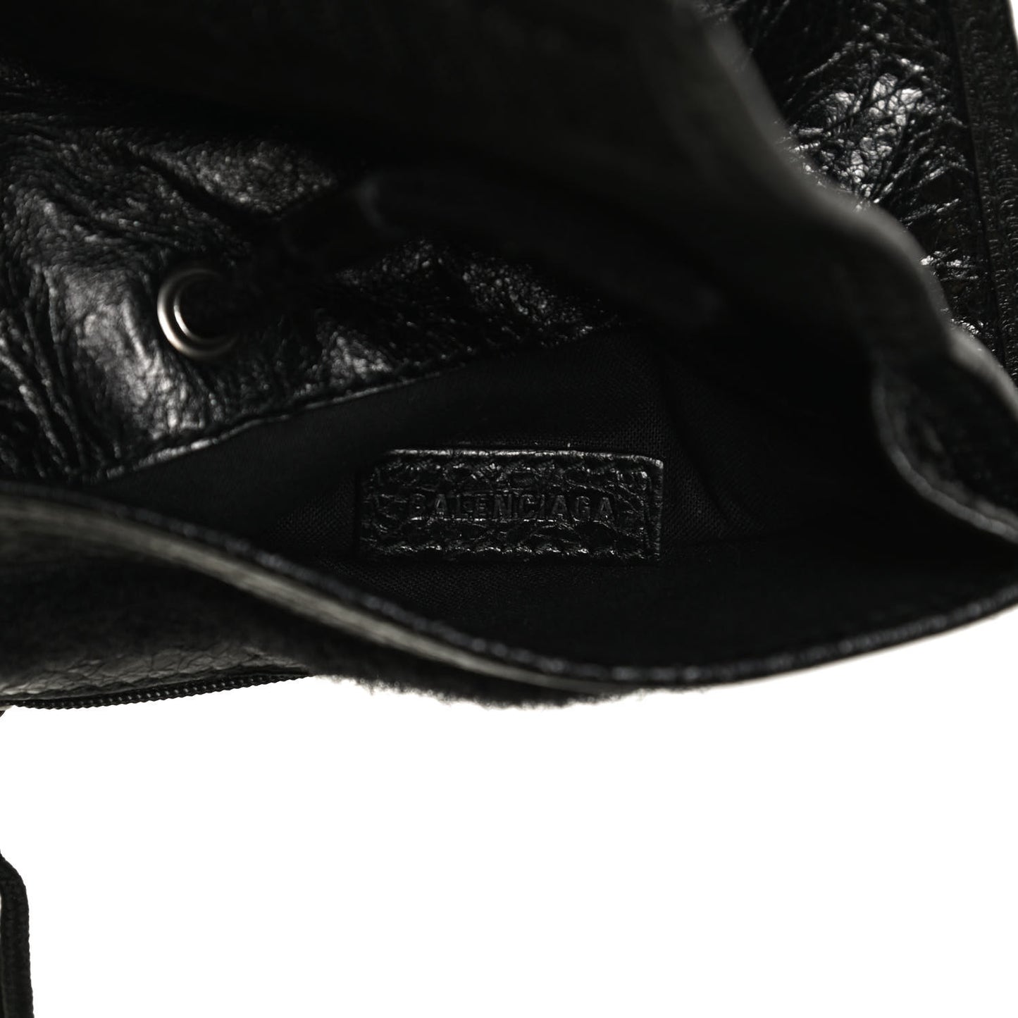 Agneau Arena Small Explorer Crossbody Pouch Black